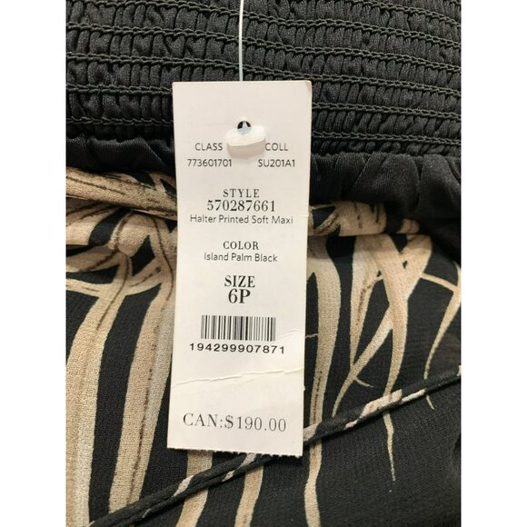 VTG Babydoll Maxi Fairy Whimsical White House Black Market Halter Dress 6P NWT - Picture 2 of 8